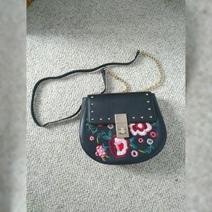 EXPRESS Floral Embroidered Crossbody Bag